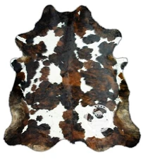 Cowhide Rug - Tricolor,High quality, Kuhfell,(M)(L)(XL)(XXL) 