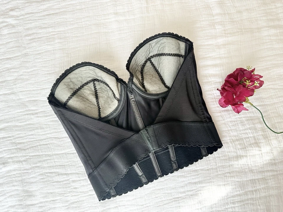 Bustier de Carnaval Vintage Hecho en Unión Talla 34c Negro Foto 2 de 4