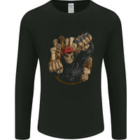 Fighting Spirit Revolution Anarchy Protest Mens Long Sleeve T-Shirt