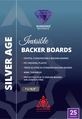 Crystal CLEAR COMIC BACKER BOARDS, Diamond Defense CURRENT AND SILVER AGE