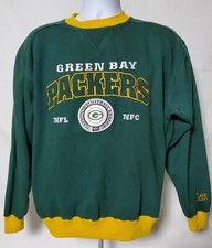 Vintage Lee Sport Green Bay Packers Football Sweatshirt Embroidered Mens Medium