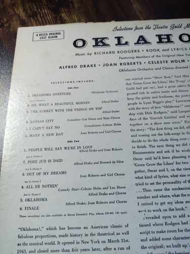 Oklahoma! EP 3 Record 45 Box Set Vintage 1949 RAR! Theatermusical (sehr guter Zustand) ED-801 - Bild 3 von 6