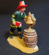 Lemax Christmas Village Town Rub N Buff 62337 Fireman Fire Department Bell