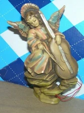 Vtg ~ Fontanini  Depose Angel W/ Musical Instrument Nativity Figure ~ ITALY 