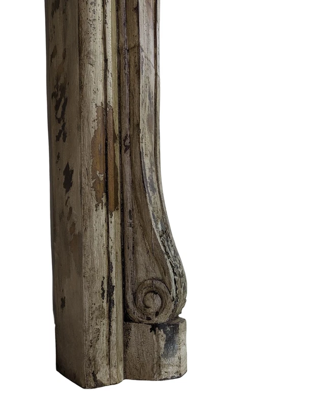 Caminetto Camino Cornice Decorativa Copri in Legno Anticato 145 cm Mensola, fotografia 14 di 18