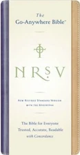 NRSV Go-Anywhere Bible w/Apoc NuTone (tan/blue) by Harper Bibles