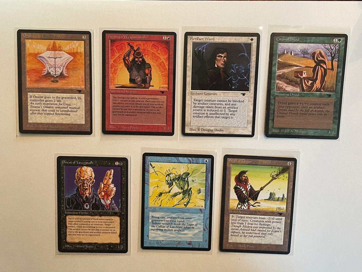 mtg antiquities cards MtG Antiquities Rare Obelisk of Undoing