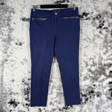 Lauren Ralph Lauren Jeans Womens Size 10P Dark Wash Tapered Zip Pockets Viscose