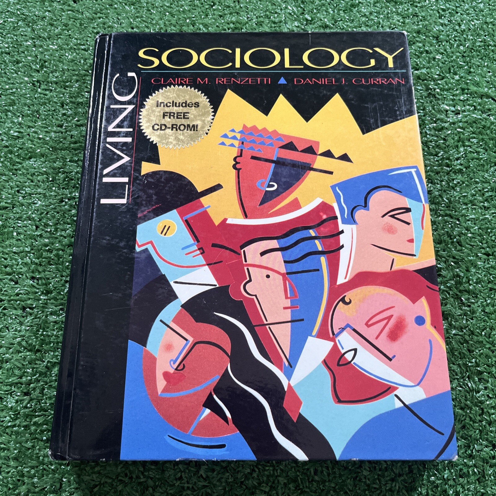 Living Sociology Textbook Reference Book Rare No DVD Hard To Find