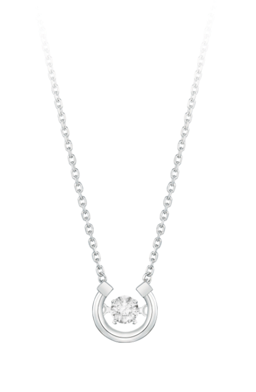 ◆STONEHENgE◆ Lucky You Dancing Stone Stella Necklace N0140 StoneHenge Lucky U Dancing Stone Stella Silver Necklace
