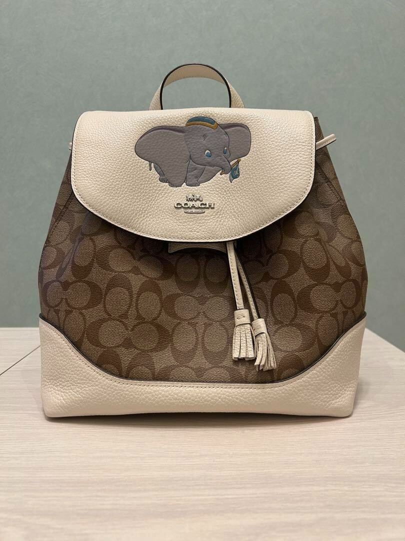 DISNEY X COACH ELLE BACKPACK IN SIGNATURE CANVAS WITH DAMBO