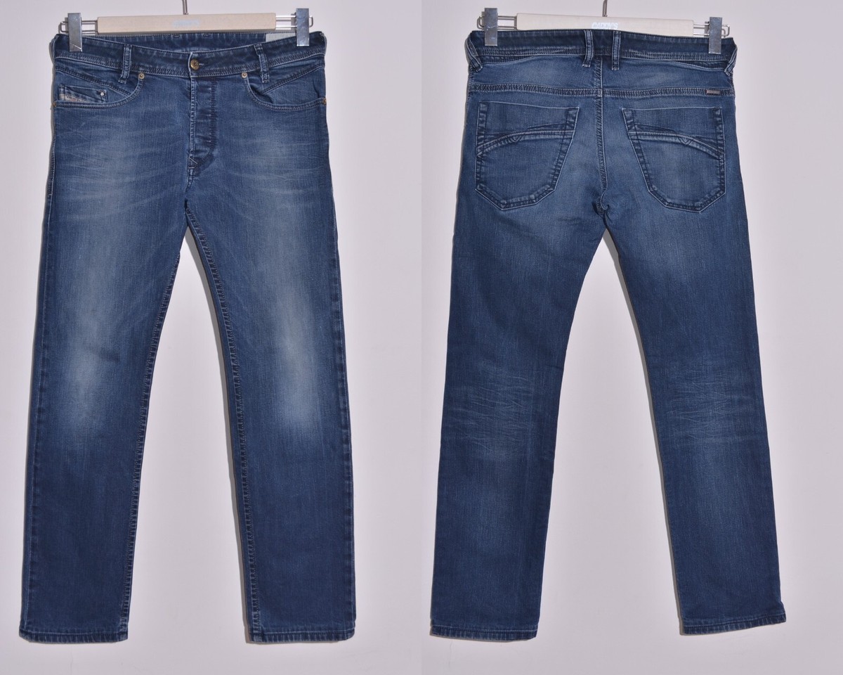 DIESEL IAKOP Men's Regular Slim Tapered Blue Jeans Size W31 L30