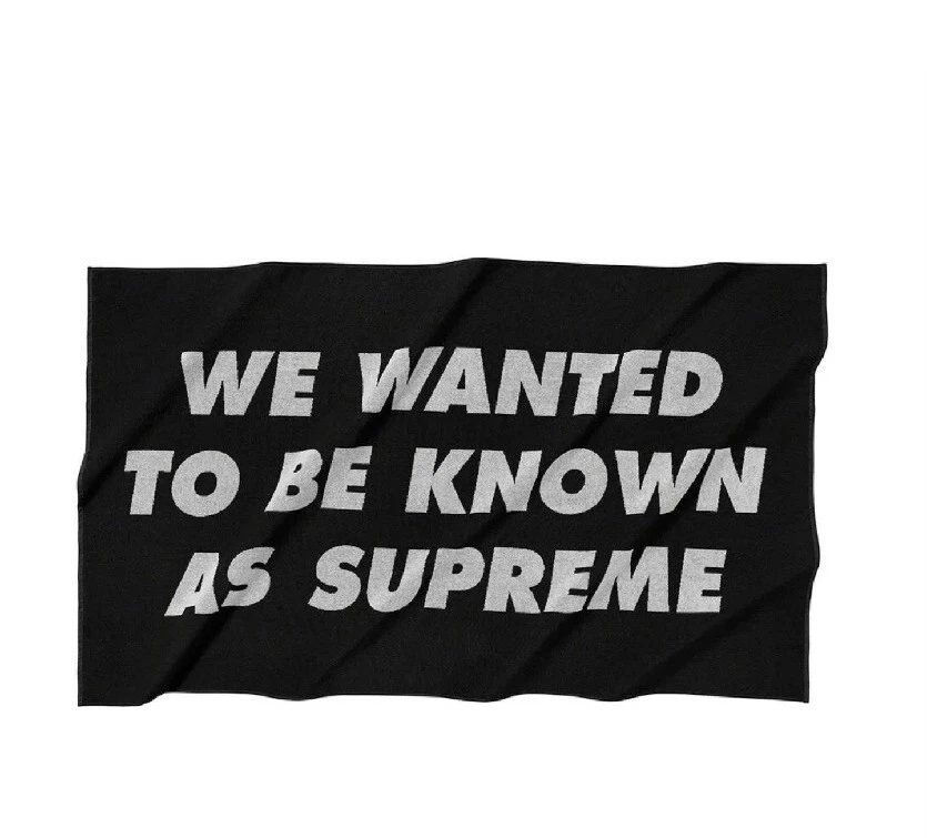 SS20 Supreme Bekannt Als Badetuch Schwarz Wir Gesucht zu Werden Zubehör