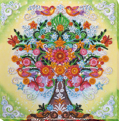 Fabulous Tree Bead Embroidery Kit - DIY Handmade Beading Craft Set