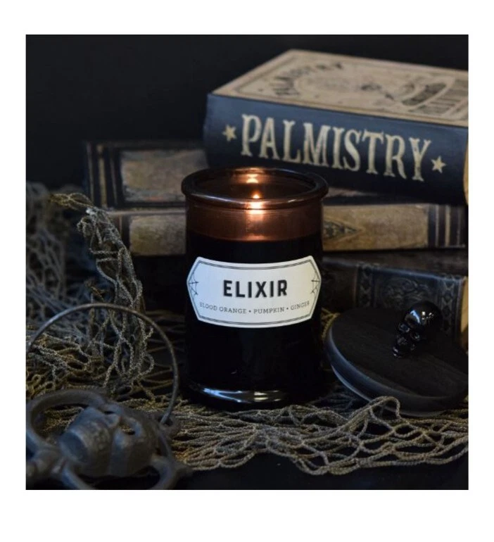 Tarro boticario perfumado calabaza naranja sangre elixir vela jengibre 9,2 oz Foto 2 de 3