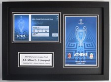 Espositore biglietto partita foto Champions League 2007 programma calcio AC Milan