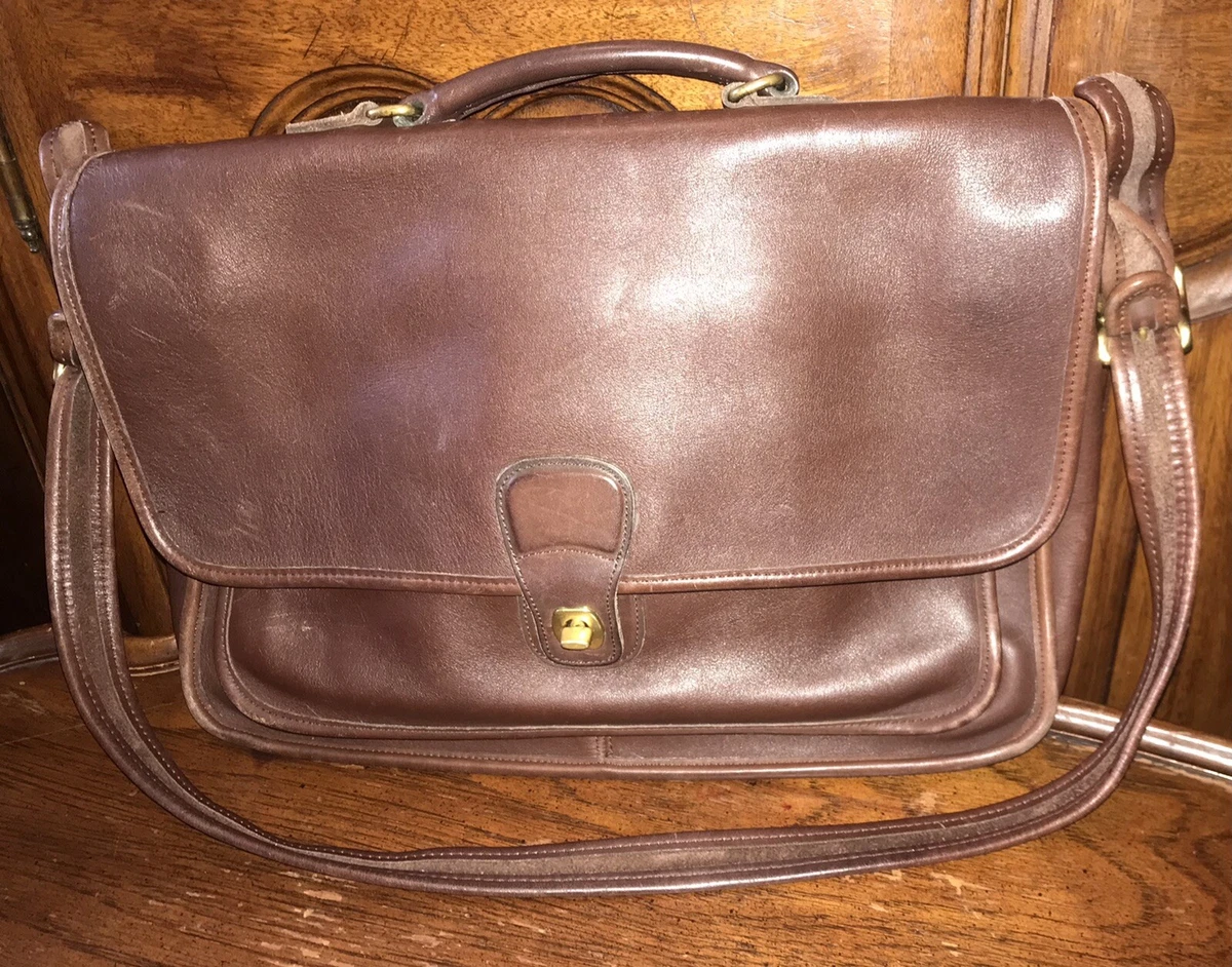 Vintage Coach Metropolitan Mahogany Leather 5180 Messenger Laptop