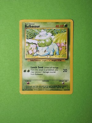 Pokémon TCG Bulbasaur Base Set 44/102 Regular Unlimited Common | eBay