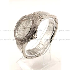 New Michael Kors MK5869 Camille Silver Crystal Pave Glitz Dial Women's Watch