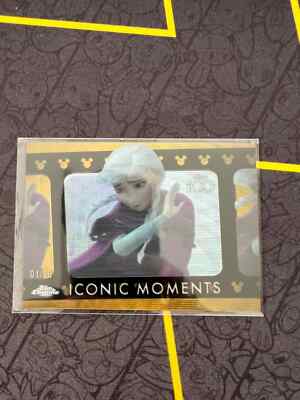Topps Chrome Disney 100 Gold 2023 /50 Elsa Iconic Moments Refractor IM-8-