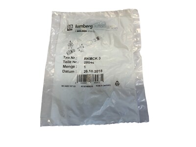 LUMBERG AUTOMATION Hirschmann  RKMCK 3  Socket CONNECTOR,  M8 Circ, 3 POLE New