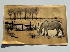 Cornelis Adrianus Bernardus Bantzinger DRAWING PAINTING LANDSCAPE HORSE DAMAGED