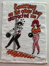 Bowling Towel “Distract” 10.5 X 14.5 Brand New ,Great Gift All Bowlers Free Ship