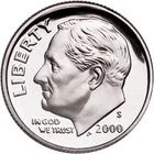 2000 S Roosevelt 90% Silver Dime DCAM GEM PROOF