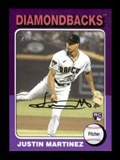 2024 Topps Heritage Mini #169 RC Purple Border /15 Justin Martinez