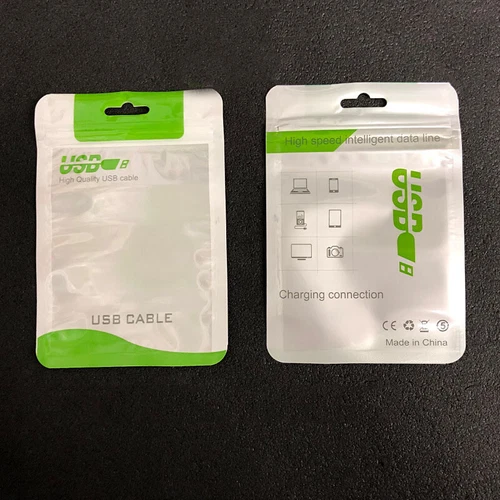 Einhängeloch Kunststoff Druckverschlussbeutel USB Kabel Zubehör Beutel Einzelhandelsverpackung - Bild 9 von 10