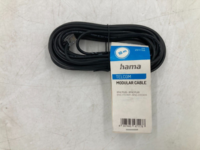 Hama - Telecom Modular Kabel 00 201158 / 10m 6P4C -Stecker - 6P4C-Stecker