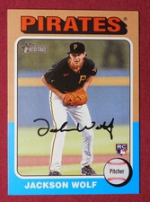 2024 Topps Heritage #216 Jackson Wolf RC Pittsburgh Pirates