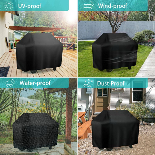 58 Inch Grill Cover Waterproof BBQ Gas Cover Polyester Dustproof Fade Resistant - Picture 4 of 13