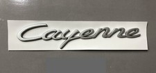 Scritta CAYENNE Colori Nero Lucido E Opaco Grigio E Cromato