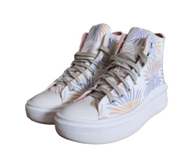Converse Chuck Taylor All Star Move Hi 'White' Floral Platform / A06672C WOM 8.5