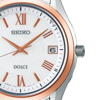 SEIKO Dolce & Exceline SADZ200 White Gold Solar Titanium Men's