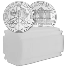 Austria Silver Philharmonic 1 oz 1.5 Euro - Random Date - BU Tube of 20 Coins
