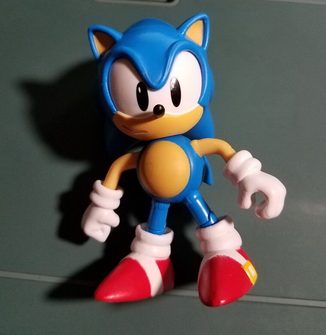 Sonic with Monitor - Classic Sonic The Hedgehog 4 Articulated Figure Jakks  Pac.