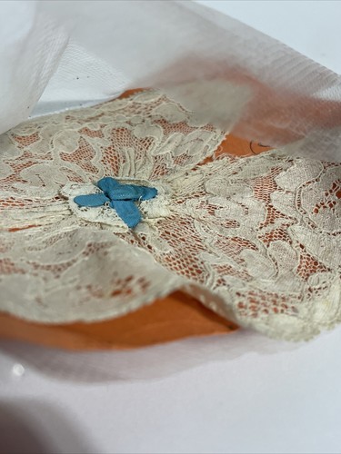 Vintage Lace Fabric Art, Decorative Wall Hanging - Picture 6 of 9
