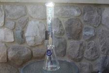 Blue Phoenix Star, 18" tall", 14mm bowl, 7mm thick. 5" base Dia.