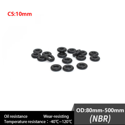 O-Ring Sealing Wire Diameter 10 mm Oil Resistant NBR Nitrile Butadiene Rubber 