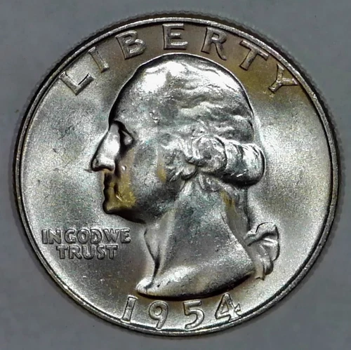 1954-D WASHINGTON QUARTER NICE BU j437
