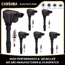 NEW 6--Ignition Coil-+Spark plug For Maserati Ghibli Levante Quattroporte 288233