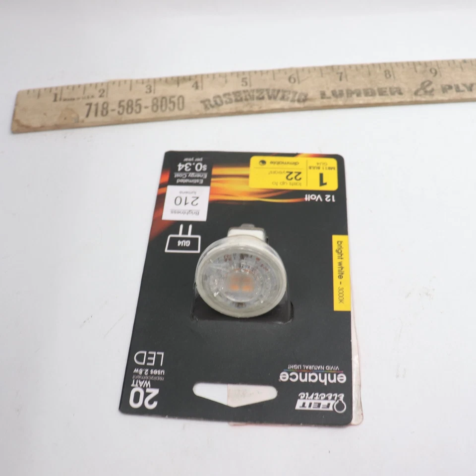 Feit LED Flood Light Bulb Bi-Pin Base Dimmable Bright White 12V/20W Equivalent  - Image 4 of 4