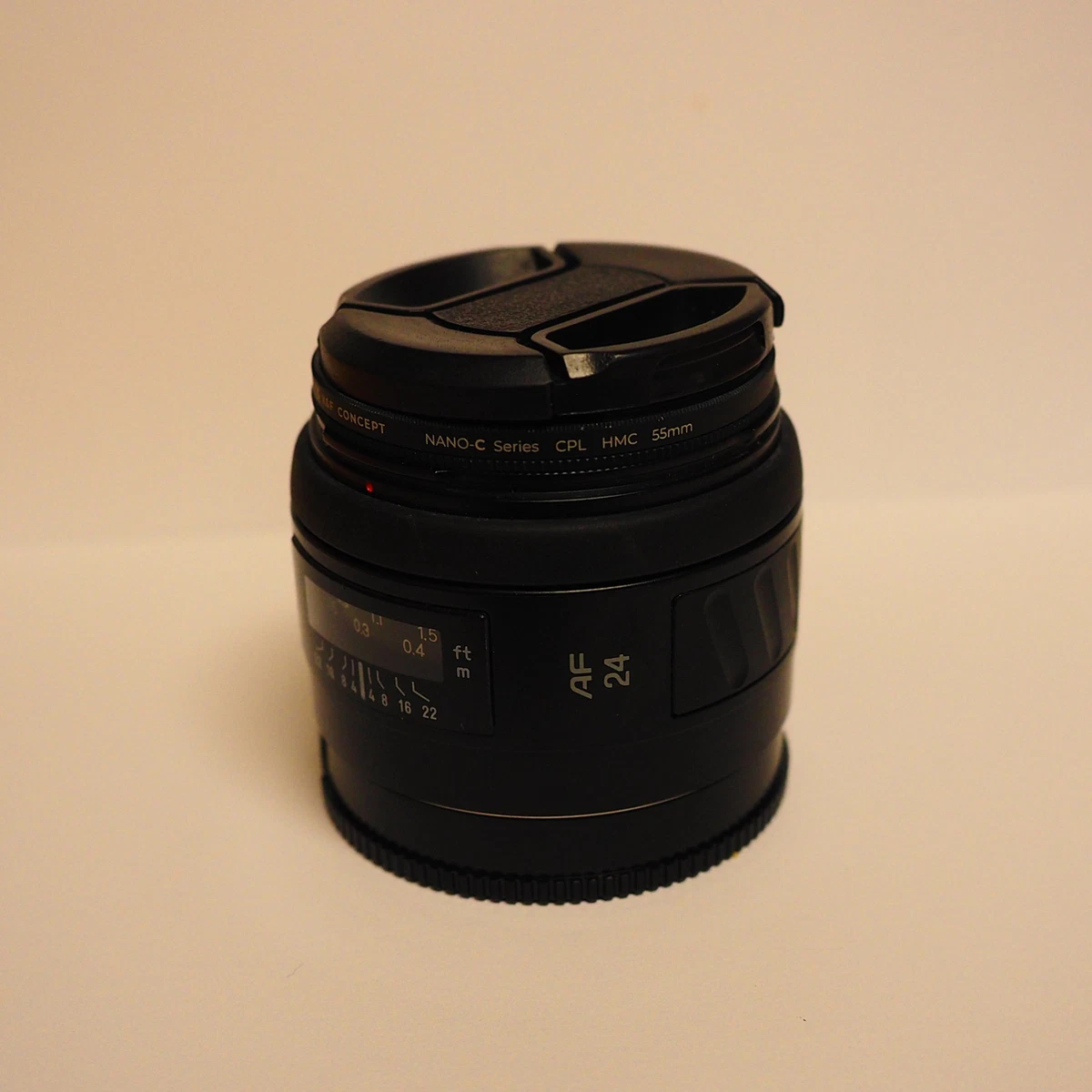 MINOLTA AF 24mm F2.8 純正フード付 C009 MINOLTA AF 24mm F2.8 New 微妙な存在価値の短焦点広角レンズ