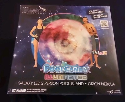 Pool Candy LED 72in Giant Galaxy Island Pool Float (PC4852GPU) Nib New