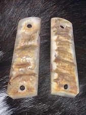 1911 Full size Pistol grips Genuine Rams Horn, Standard 1911 (R21)