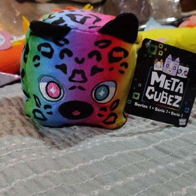 WowWee MetaCubez Series 1 Small Multicolor Rainbow Leopard Stuffed Animal
