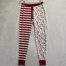 Hanna Andersson Adult Medium Peanuts Snoopy Pajama Pants Candy Cane Christmas