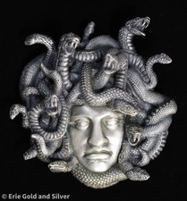 2019 Niue $15 Medusa 3D 250 Gram Sterling Silver Antique Finish Coin 100.04 per troy oz